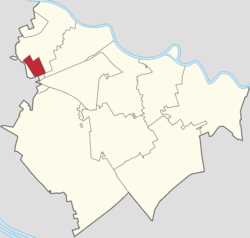 Location of Shuangxin Subdistrict in Jinnan District