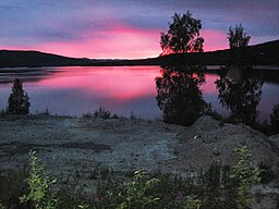 Solnedgång över Själevadsfjärden