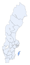 Gotlands läns läge i Sverige.