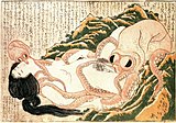 Hokusai, O Sonho da Mulher do Pescador, c. 1820.