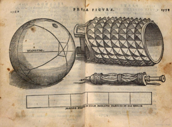 Pallone, pompa e bracciale (Trattato del Giuoco della Palla - Antonio Scaino de Salò - 1555)