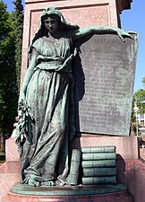 La jeune fille finlandaise, 1885, base du monument Johan Ludvig Runeberg, Helsinki.