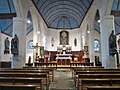 Poullan-sur-Mer : église paroissiale Saint-Cadoan, vue intérieure d'ensemble.