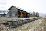 ホーム側から見た旧沼牛駅(2009年5月5日)