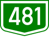 Main road 481 shield
