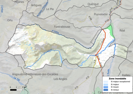 Carte des zones inondables.