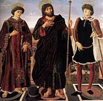 Trois saints, 1466, Musée des Offices.