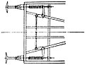 Diagram showing volute spring within buffer assembly on coach chassis