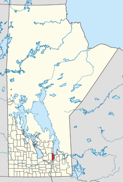 Location of the RM of St. Andrews in Manitoba