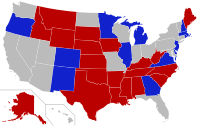 Class 2 US Senators by State & Party