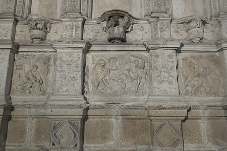 Detail of the rood screen - the Labors of Hercules