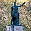 Image 10Monument of Pelagius at Covadonga where he won the Battle of Covadonga and initiated the Christian Reconquista of Iberia from the Islamic Moors. (from History of Portugal)