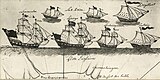 English Fleet on Lake Ontario, ca. 1755