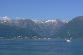 View from the fjord, looking north