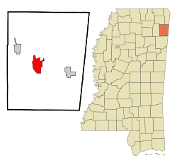 Location in Itawamba county and Mississippi