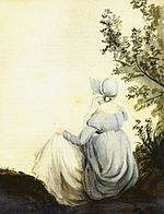 watercolour sketch of Jane Austen by her sister Cassandra (c. 1804)