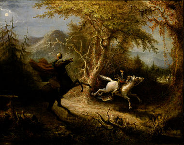 The Headless Horseman Pursuing Ichabod Crane, by John Quidor