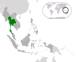 Kahamutang han  Thailand  (green) ha Southeast Asia  (dark grey)  —  [Legend]