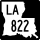 Louisiana Highway 822 marker