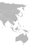 Location map for Macau and Taiwan.