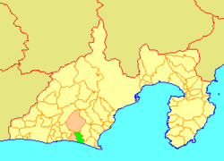 Location of Daitō in Shizuoka Prefecture