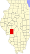 State map highlighting Macoupin County