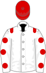 White, red epaulets and spots on sleeves, red cap