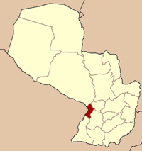 Map of Paraguay highlighting the department