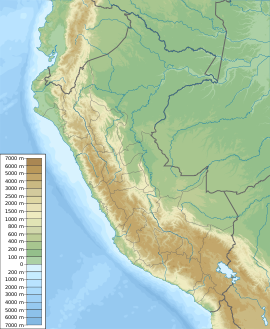Laguna Pias ubicada en Perú físico
