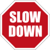 The slow down sign, unique to Pitcairn.