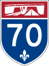 Autoroute 70 marker