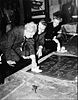 Sid Grauman with Red Skelton and wife Edna at Skelton's imprint ceremony in 1942