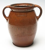 Utilitarian glazed water jar