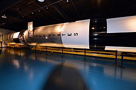 Titan II missile, repainted as GLV-9 12564 (Gemini 9A), at Stafford Air & Space Museum.