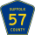 County Route 57 marker