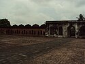 The open space or the terrace between the mosque and the entrance in the east.