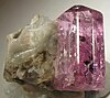 Extremely rare purple-lavender hued topaz on a matrix from Katlang in Khyber Pakhtunkhwa