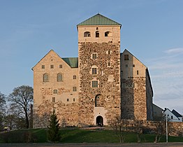 The medieval Turku Castle as seen from the harbour side