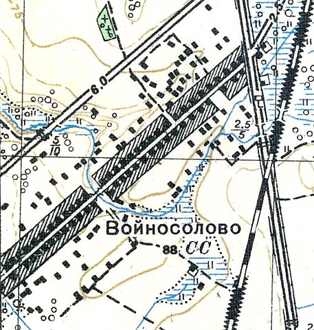 План деревни Войносолово. 1938 год