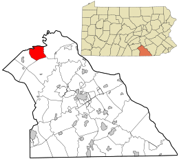 Location in York County and the state of Pennsylvania.