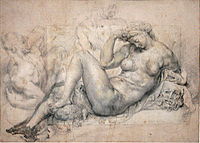 The Night, 1601–1603, black chalk and gouache on paper (after Michelangelo), Louvre-Lens