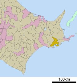 Location of Akkeshi in Hokkaido (Kushiro Subprefecture)