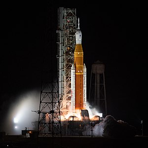 Artemis 1 launch, by NASA/Joel Kowsky