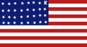 31 star US flag flown during Bleeding Kansas[4]