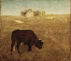 Albert Pinkham Ryder, Evening Glow The Old Red Cow, 1870–1875