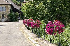 Le pont fleuri sur l'Agnin.