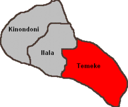 Distretto di Temeke – Mappa