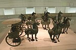 Han dynasty bronze models of cavalry and chariots