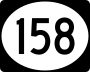Highway 158 marker