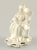 Biscuit porcelain figure of Hannah More, 1830s